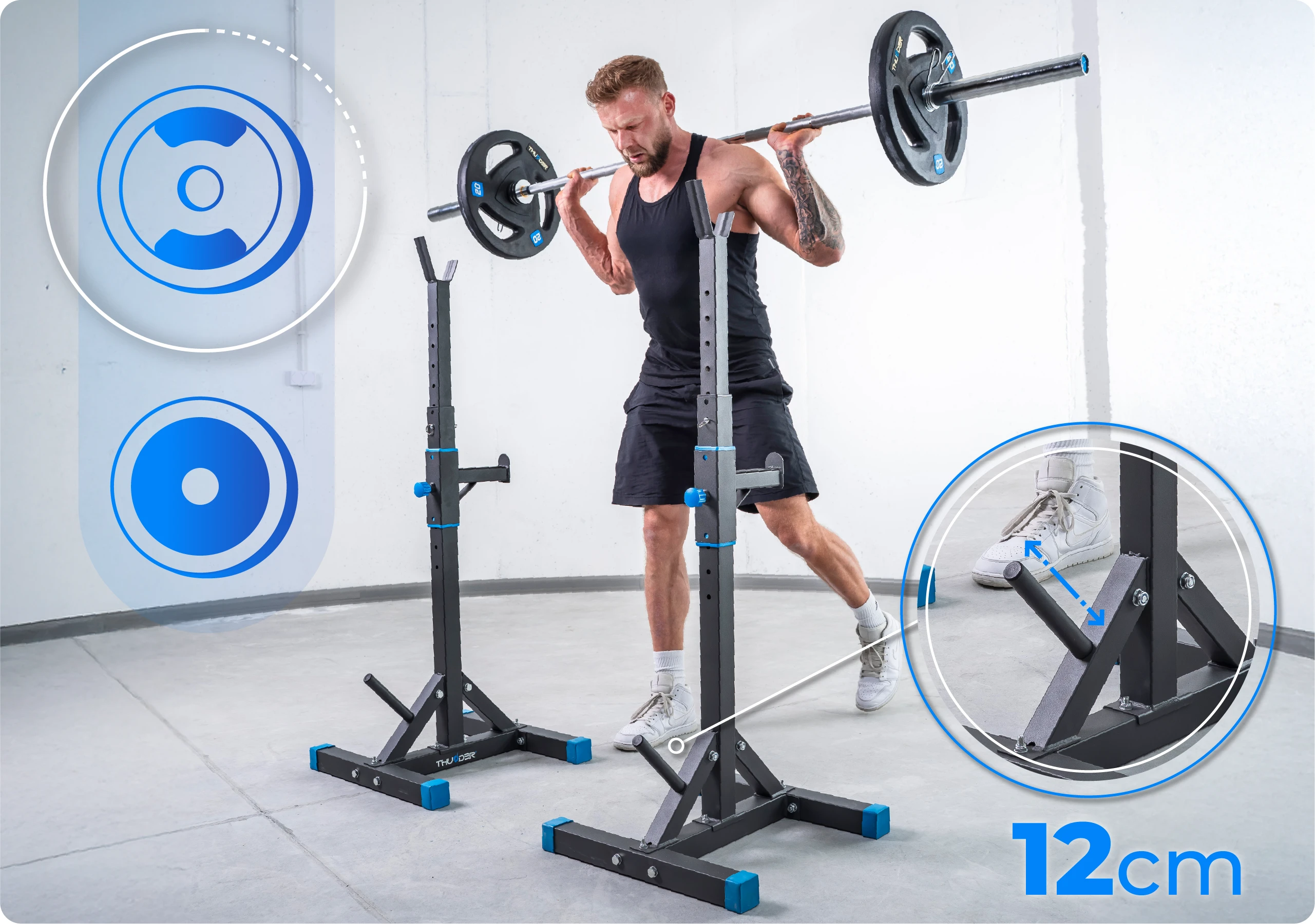 Regulowana wysokość stojaków PRESA