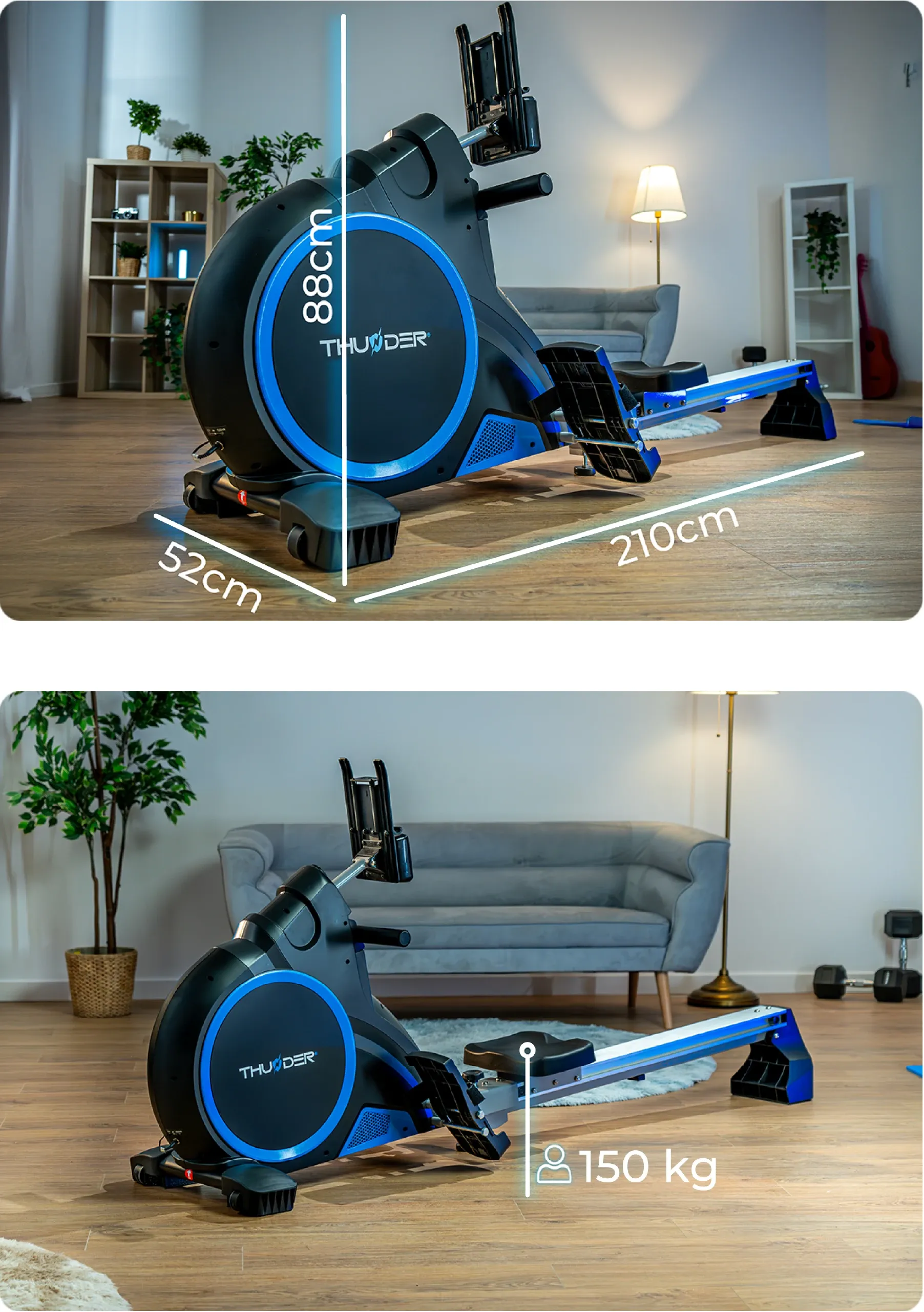 Πλάγια άποψη κωπηλατικού