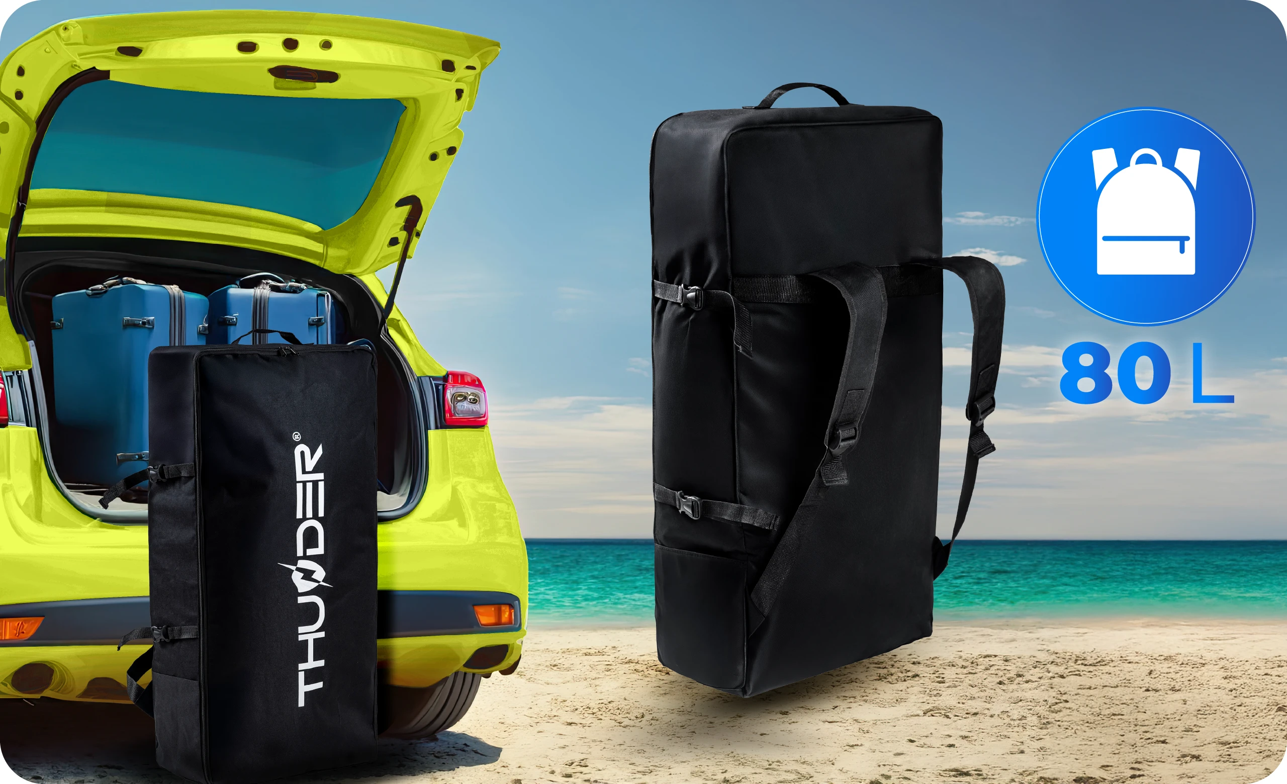 Wygodny transport deski SUP VELA