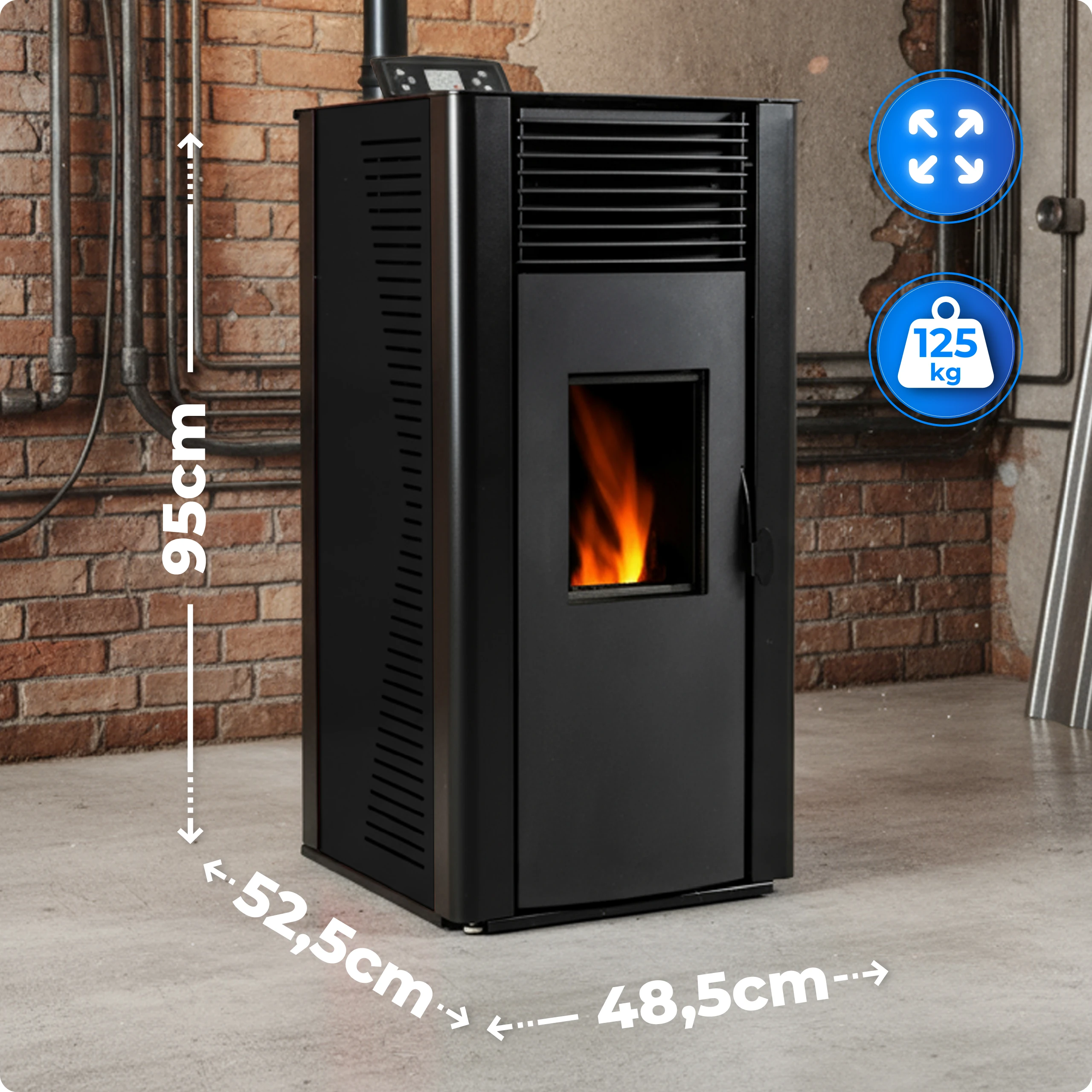 Specyfikacja pieca THUNDER VAYNE BLACK 12 kW