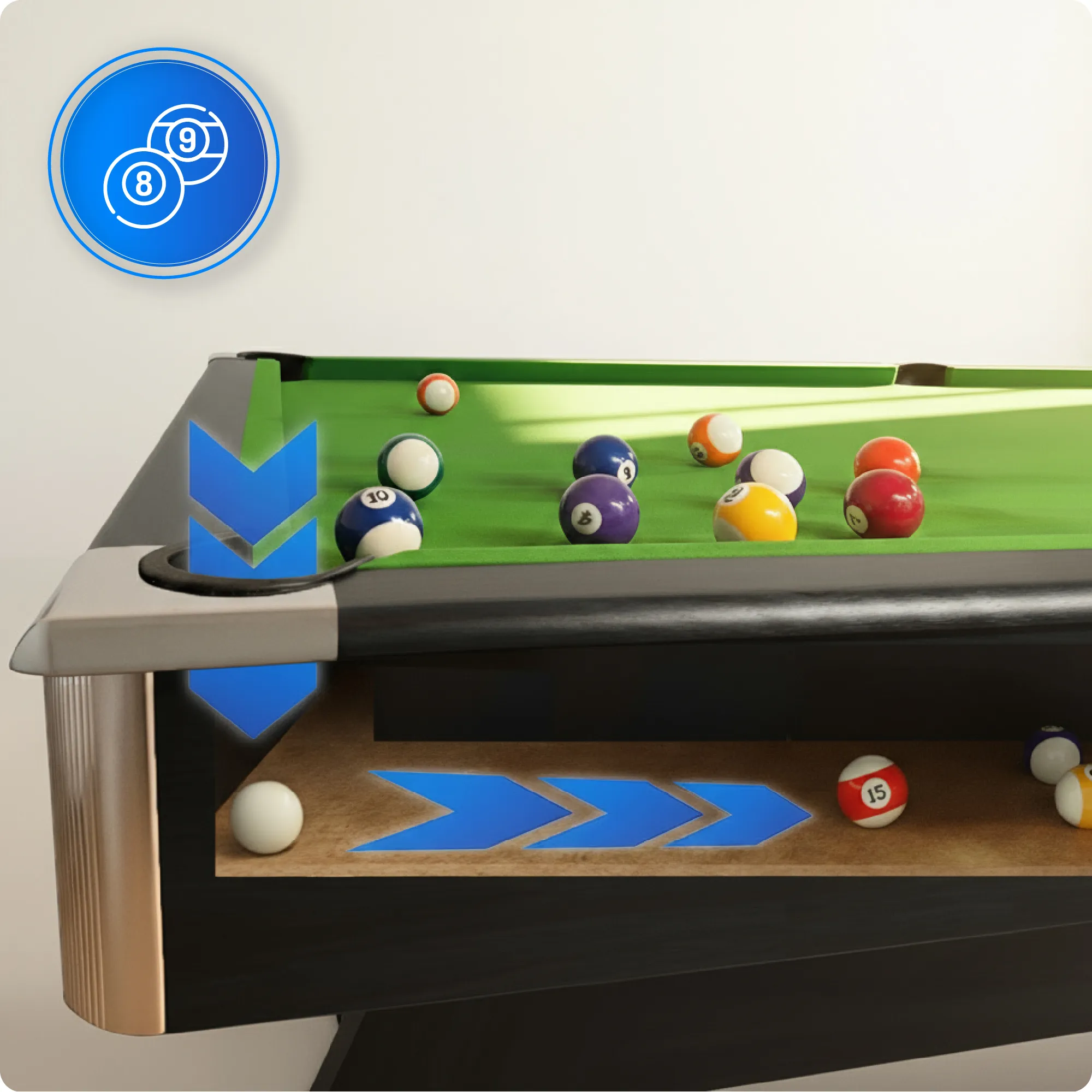 Σετ τραπεζιού μπιλιάρδου 9ft