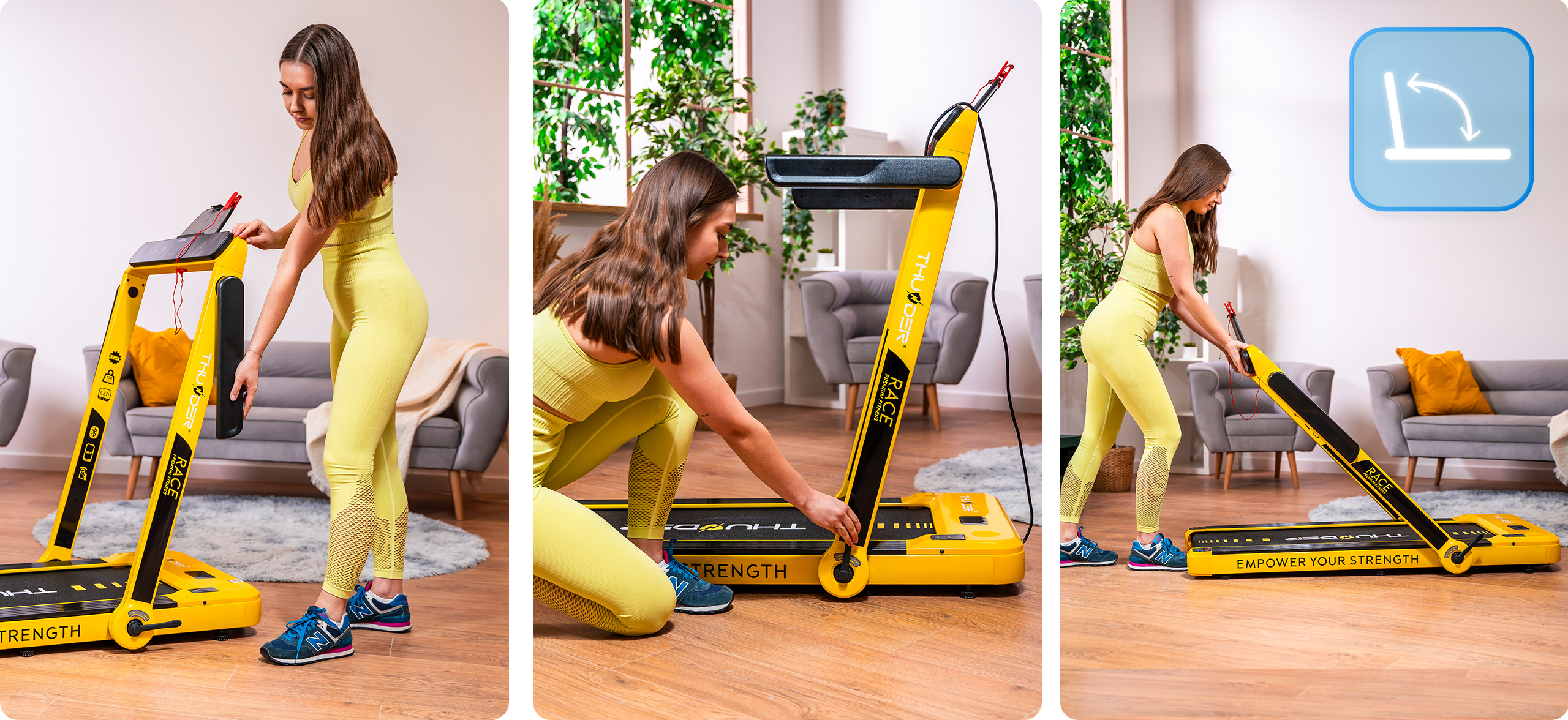 Αναδιπλούμενος διάδρομος Thunder RACE σε μικρό χώρο