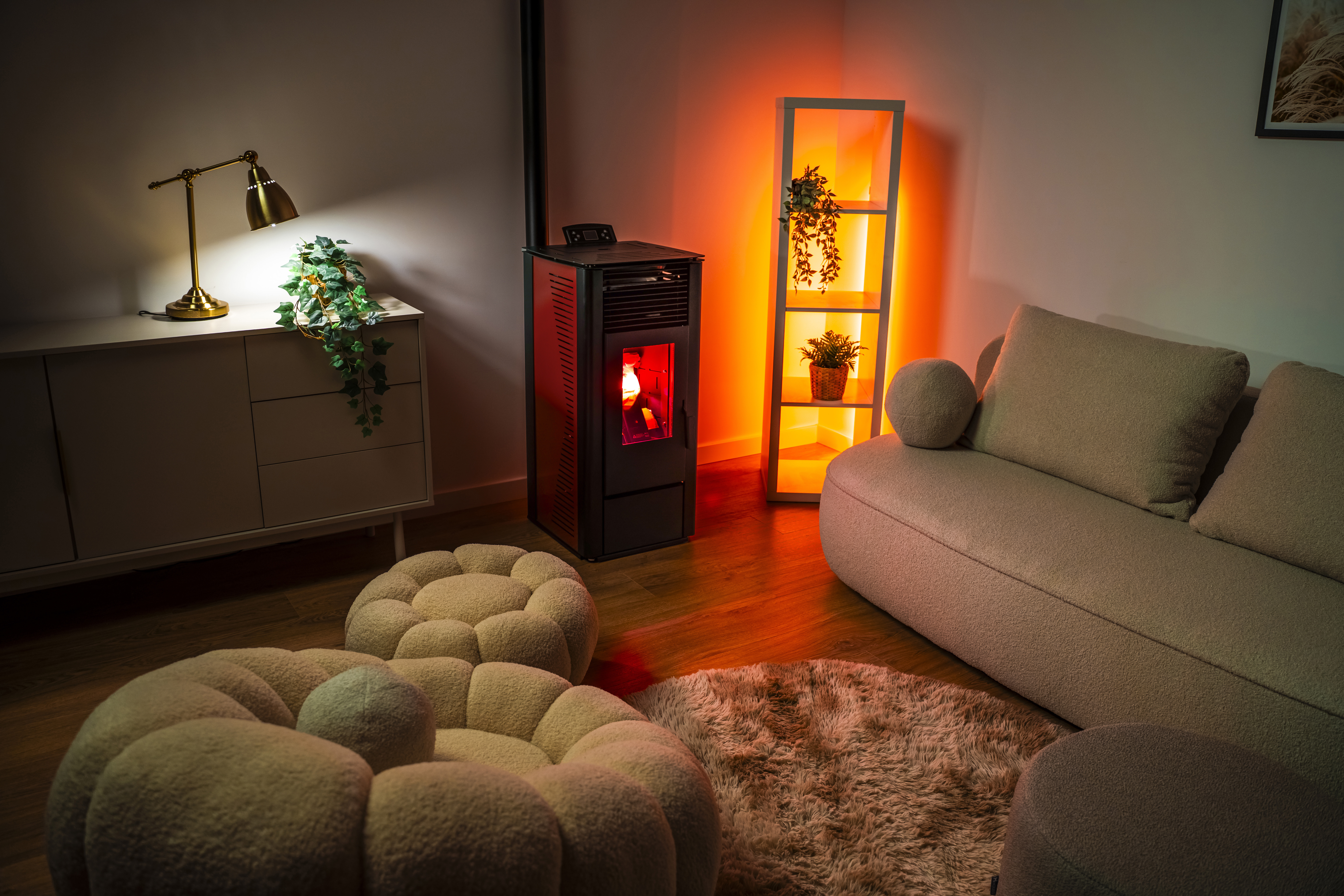 Szczegół nowoczesnego kotła grzewczego