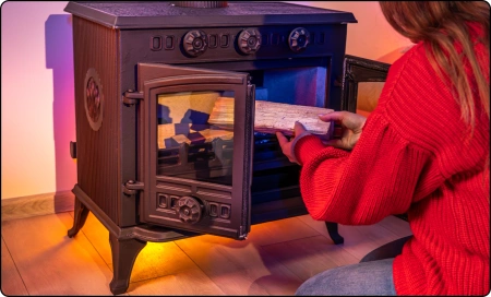 Ξύλινη κουζίνα από χυτοσίδηρο ATAR 10 kW 