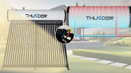 Συλλέκτης πίεσης με δεξαμενή THUNDER 300 L ΜΑΥΡΟ