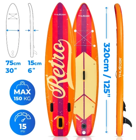 SUP 320cm THUNDER RETRO σανίδα
