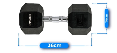 Εξάγωνος αλτήρας 17,5 kg THUNDER