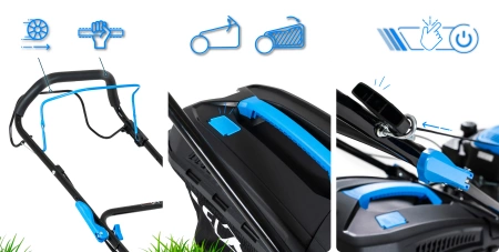 Χλοοκοπτική μηχανή βενζίνης Hexwelt HW-KS-150 46cm 2,6kW με κίνηση