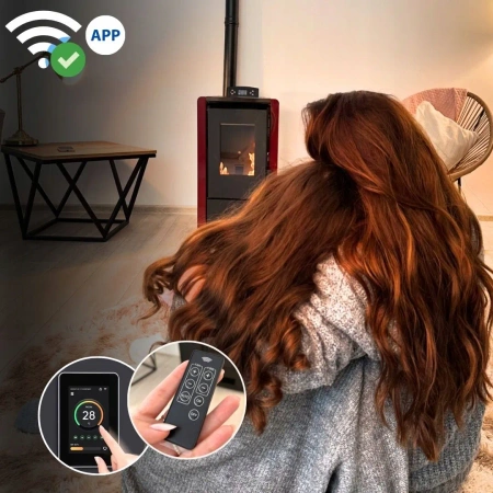 LEYLA RED 6,3 kW κουζίνα πέλλετ 