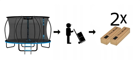 THUNDER INSIDE ULTRA 12FT (366 cm) ΜΠΛΕ τραμπολίνο