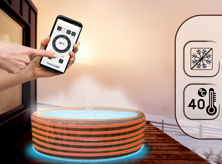 THUNDER MOCHA φουσκωτό τζακούζι κήπου