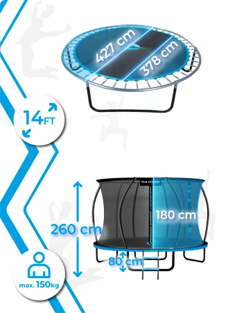 THUNDER INSIDE ULTRA 14FT τραμπολίνο (427 cm) ΜΠΛΕ