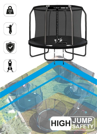 THUNDER INSIDE ELITE 8FT τραμπολίνο (244 cm) ΜΑΥΡΟ