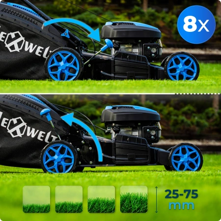 Χλοοκοπτική μηχανή βενζίνης Hexwelt HW-KS-150 46cm 2,6kW με κίνηση