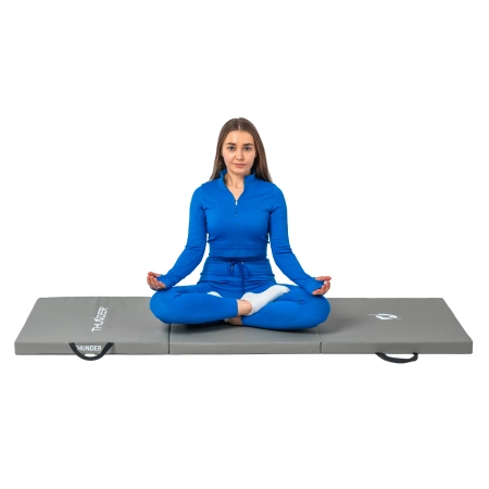 Γυμναστικό χαλί γκρι 180x60x4 THUNDER