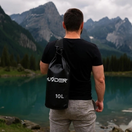 Αδιάβροχη τσάντα 10 L THUNDER μαύρο