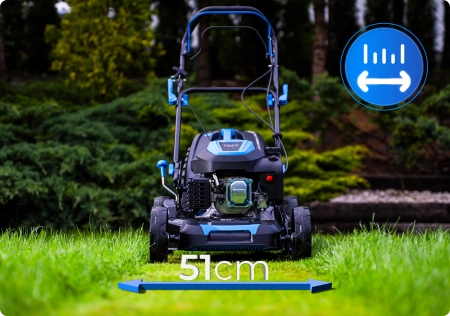 Χλοοκοπτική μηχανή βενζίνης Hexwelt HW-KS-200 51cm 3,8kW με κίνηση