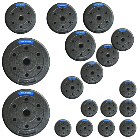 Ασφαλτικά βάρη που καθορίζονται από την THUNDER 2x10 kg + 4x5 kg + 4x2,5 kg + 8x1,25 kg