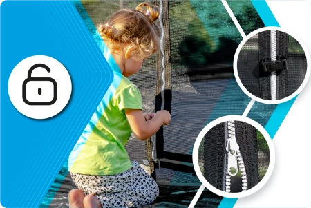 THUNDER INSIDE ELITE 16FT τραμπολίνο (488 cm) ΜΑΥΡΟ