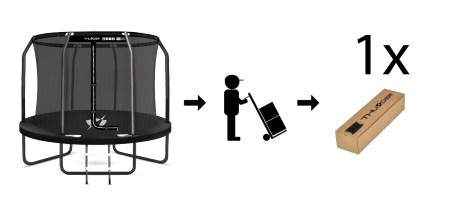 THUNDER INSIDE ELITE 6FT τραμπολίνο (183 cm) ΜΑΥΡΟ