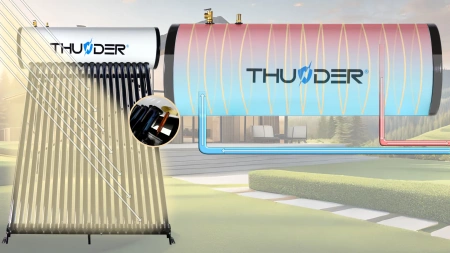 Συλλέκτης πίεσης με δεξαμενή THUNDER 200 L ΜΑΥΡΟ