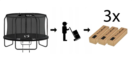 THUNDER INSIDE ELITE 14FT τραμπολίνο (427cm) ΜΑΥΡΟ