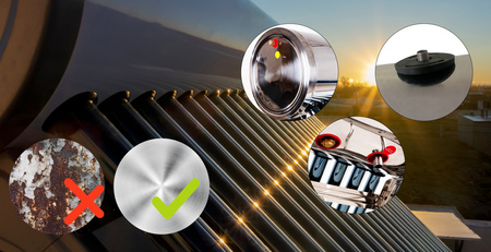 Ηλιακός συλλέκτης χωρίς πίεση THUNDER με δεξαμενή 100 L