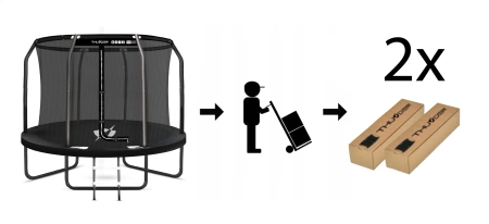 THUNDER INSIDE ELITE τραμπολίνο 10FT (305 cm) ΜΑΥΡΟ