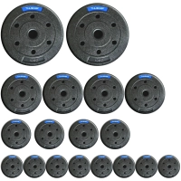 60 kg (2x10 kg, 4x5 kg, 4x2,5 kg, 8x1,25 kg)