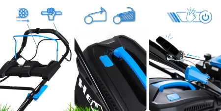 Χλοοκοπτική μηχανή βενζίνης Hexwelt HW-KS-224 53cm 4,4kW με κίνηση