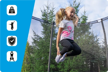 THUNDER INSIDE ELITE 16FT τραμπολίνο (488 cm) ΜΑΥΡΟ