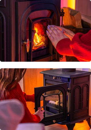 AGNI 7 kW μαντεμένια ξύλινη κουζίνα 7 kW 