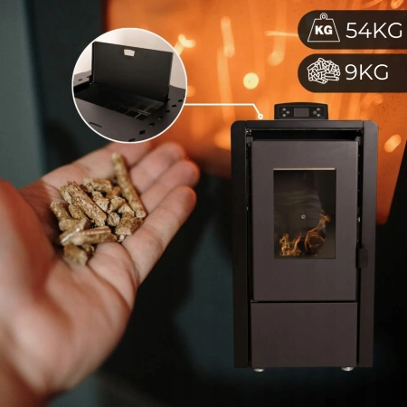 LEYLA BLACK κουζίνα πελλετών 6,3 kW