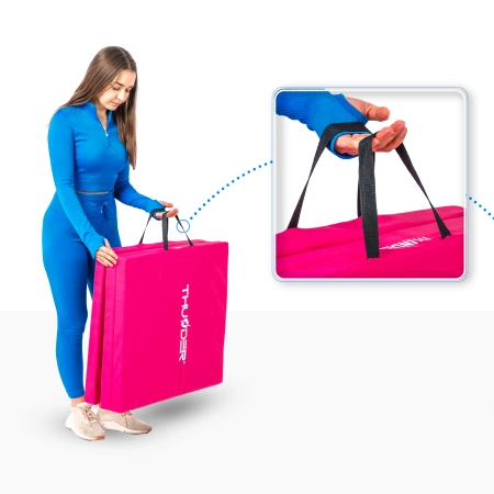 Γυμναστικό χαλί ροζ 180x60x4 THUNDER