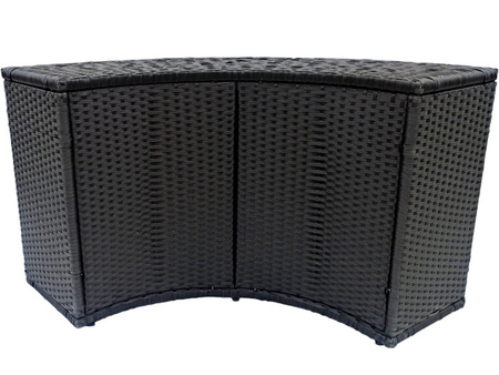 Ντουλάπι με πόρτες THUNDER για στρογγυλό JACUZZI - χρώμα μαύρο