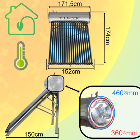 Συλλέκτης πίεσης με δεξαμενή THUNDER 200 L