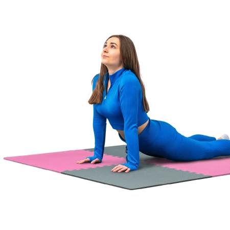 Παζλ ασκήσεων ροζ-γκρι 60x60cm THUNDER