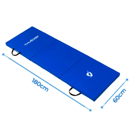 Γυμναστικό χαλί μπλε 180x60x4 THUNDER