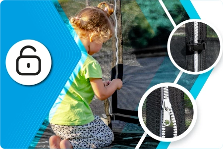 THUNDER INSIDE ELITE τραμπολίνο 10FT (305 cm) ΜΑΥΡΟ