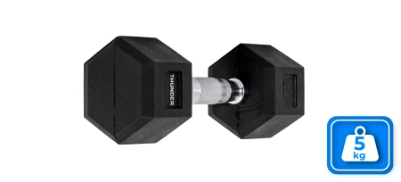 Εξάγωνος αλτήρας 5 kg THUNDER