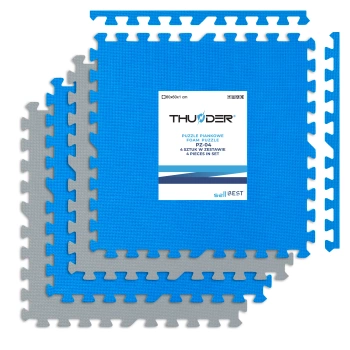 Μπλε-γκρι παζλ άσκησης 60x60x2cm THUNDER
