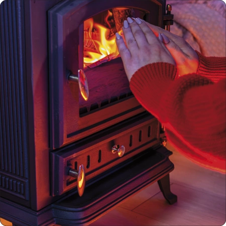 Ξύλινη κουζίνα MITRA 7 kW από χυτοσίδηρο 