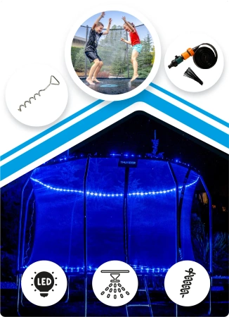 THUNDER INSIDE ELITE 6FT τραμπολίνο (183 cm) ΜΑΥΡΟ