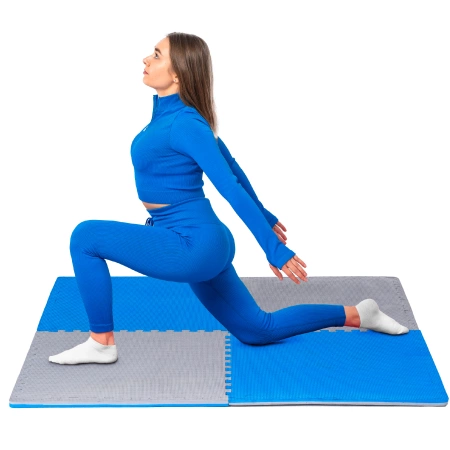 Μπλε-γκρι παζλ άσκησης 60x60x2cm THUNDER