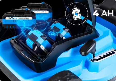 Χλοοκοπτική μηχανή μπαταρίας Hexwelt HW-KA-40 40cm 40V 8Ah