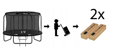 THUNDER INSIDE ELITE 12FT τραμπολίνο (366 cm) ΜΑΥΡΟ