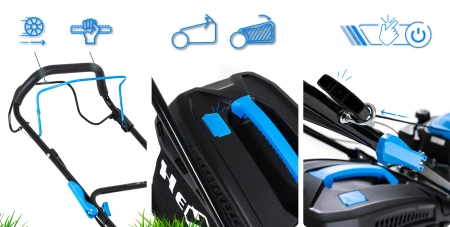 Χλοοκοπτική μηχανή βενζίνης Hexwelt HW-KS-200 51cm 3,8kW με κίνηση