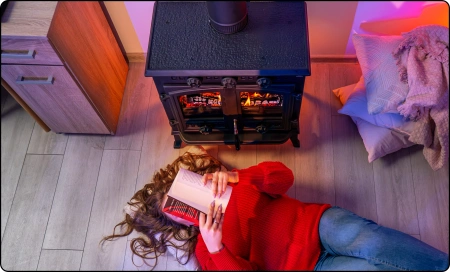 Ξύλινη κουζίνα από χυτοσίδηρο ATAR 10 kW 