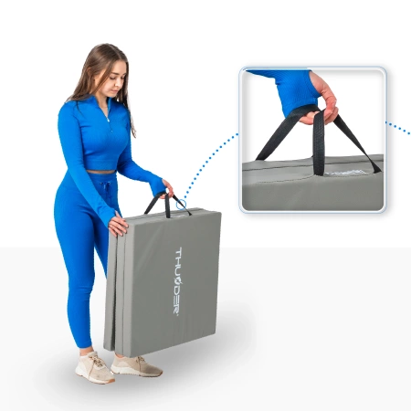 Γυμναστικό χαλί γκρι 180x60x5 THUNDER