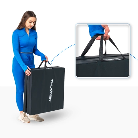 Γυμναστικό χαλί μαύρο 180x60x5 THUNDER